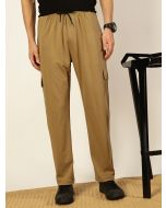 Beige  Mid-Rise Track Pant