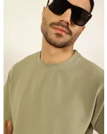 Men Green Oversized Fit Tshirt