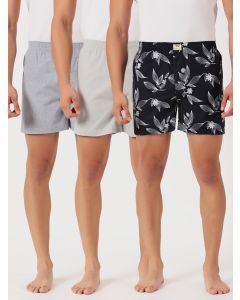 Multicolor Cricket Club Regular Fit 100% Cotton Woven Boxer Shorts (Pack of 3)