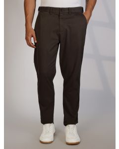 Charcoal Regular Fit Mid-Rise Woven Chinos Trouser