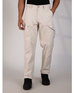 Beige Mid-Rise Straight Fit Woven Cargo Trousers