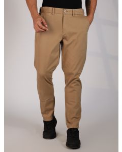 Beige Regular Fit Mid-Rise Woven Chinos Trouser