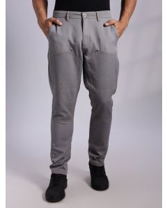 Grey Mid-Rise Straight Fit Woven Trouser