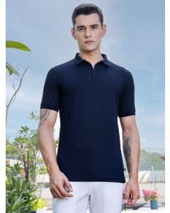 Navy Polo Collar T-shirt
