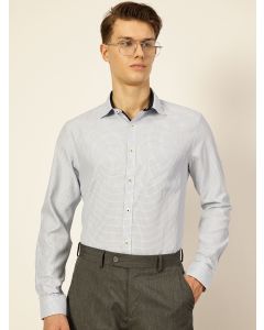 Navy Regular Fit Long Sleeves Checked Shirt