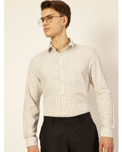 Yellow Regular Fit Long Sleeves Checked Shirt