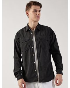 Men Grey Slim Fit Shacket