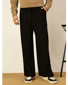 Men Black Loose Fit Pajama Trouser