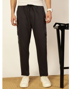 Grey  Mid-Rise Anti Odour Track Pants