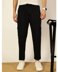 Navy  Mid-Rise Track Pants