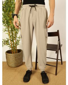 Light Grey  Mid Rise Track Pants
