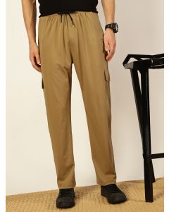 Beige  Mid-Rise Track Pant