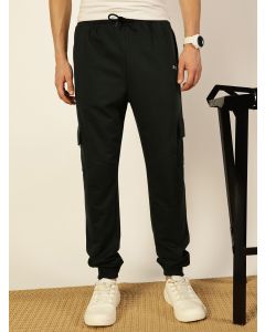 Bottle Green  Mid-Rise Track Pants