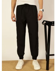 Black  Smart Loose Fit Joggers Trousers