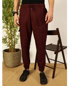 Marron  Smart Slim Fit Cargos Trousers