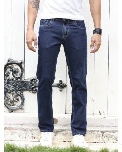D Blue  Smart Clean Look Mid-Rise Stretchable Jeans