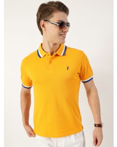 Yellow  Polo Collar T-shirt