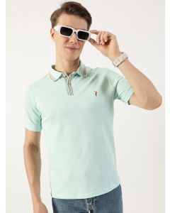 Aqua  Polo Collar T-shirt