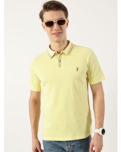Light Yellow  Polo Collar T-shirt