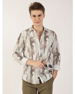 Pista  Premium Slim Fit Opaque Printed Casual Shirt