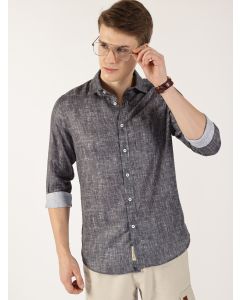 Black  Premium Slim Fit Opaque Casual Shirt