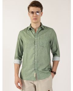 Green  Premium Slim Fit Opaque Casual Shirt