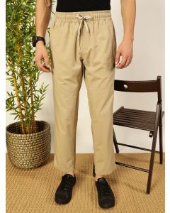 Fawn Smart Regular Fit Mid-Rise Pleated Cotton Trouser