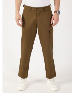 Khaki Smart Regular Fit Mid-Rise Chinos
