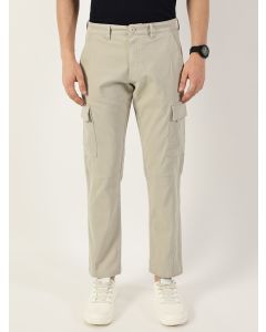 LightGrey Smart Easy Wash Cargos Trousers