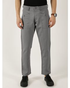 Grey Smart Easy Wash Cargos Trousers