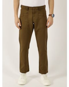 Khaki Smart Easy Wash Cargos Trousers