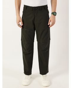 Dark Grey Relaxed Straight Fit Convertible Trousers