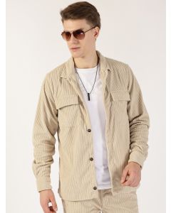 Light Fawn Premium Corduroy Casual Shirt
