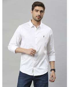 White Cricket Club Full Sleeves Solid Shirt