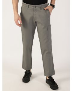 DarkGrey Smart Regular Fit Mid-Rise Chinos Trousers