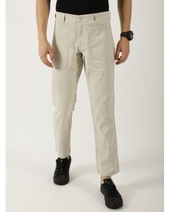 Light Grey Smart Straight Fit Easy Wash Trousers