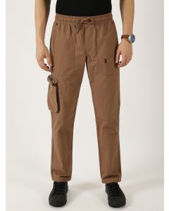 Rust Smart Regular Fit Mid-Rise Easy Wash Cotton Cargos