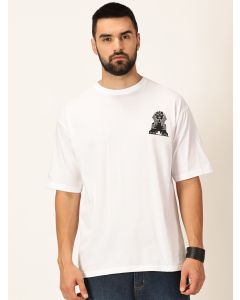 Men White Oversized Cotton Tshirt