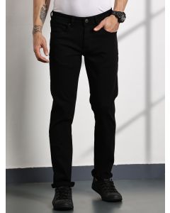 Black Slim Fit Mid-Rise Clean Look Non stretchable Jeans