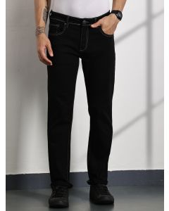 Black Slim Fit Mid-Rise Clean Look Non stretchable Jeans