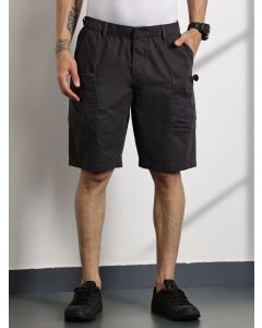 Dark Grey Relaxed Fit Outdoor Cargo Shorts