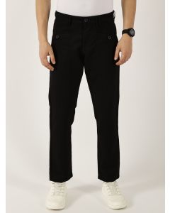 Black Smart Easy Wash Cargos Trousers