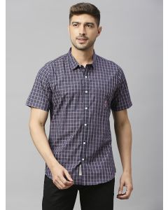 Thomas Scott Classic Slim Fit Checked Pure Cotton Casual Shirt(CCSH008_Pink 1_S)