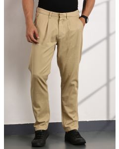 Fawn Mid-Rise Regular Fit Woven Trousers