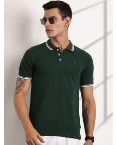 BottleGreen Regular Fit Short Sleeves Polo Collar Knit Tshirt