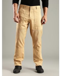 Fawn Mid-Rise Relaxed Fit Woven Trouser