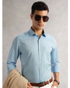 Aqua Regular Fit Long Sleeves Cutaway Collar 100% Cotton Filafil Formal Shirt