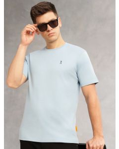 Blue Cricket Club Collection Regular Fit Short Sleeves Round Neck Solid 100% Cotton Knitted Tshirt