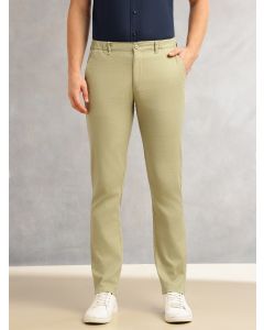 Mint Straight Fit Mid-Rise Solid 4 Pockets Woven Chinos Trouser