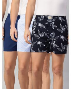 Multicolor Cricket Club Collection Regular Fit 100% Cotton Woven Boxer Shorts (Pack of 3)